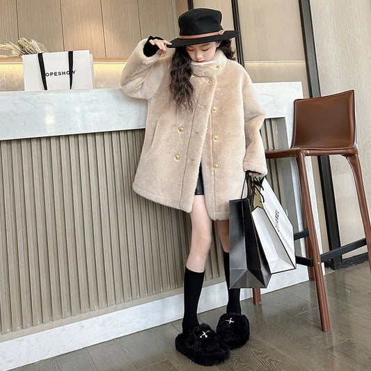 Children's Luxury Light Luxury Fur Coat