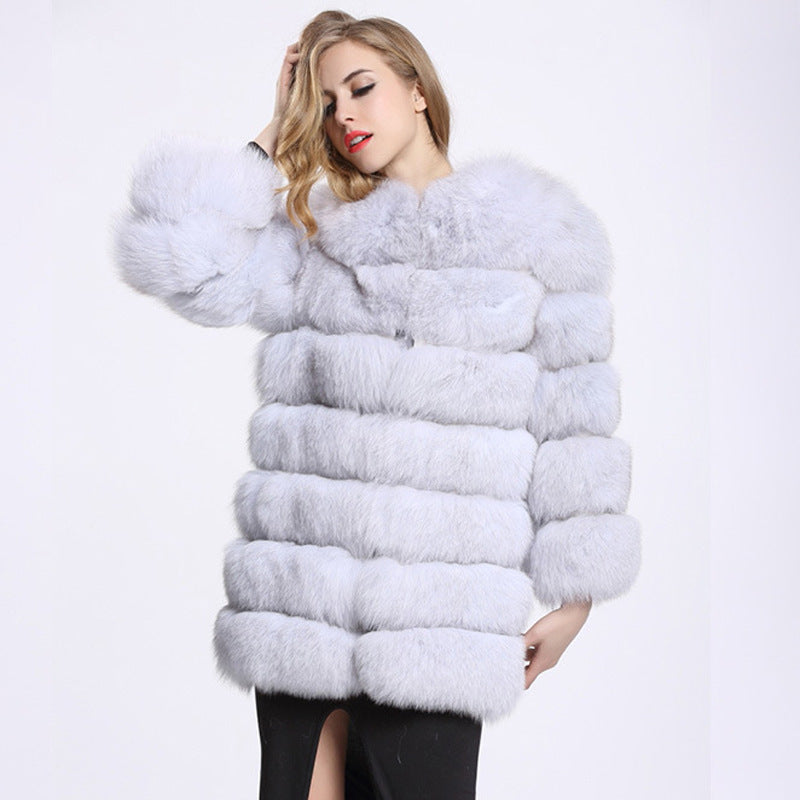 Ladies Luxury Long Fur Coat