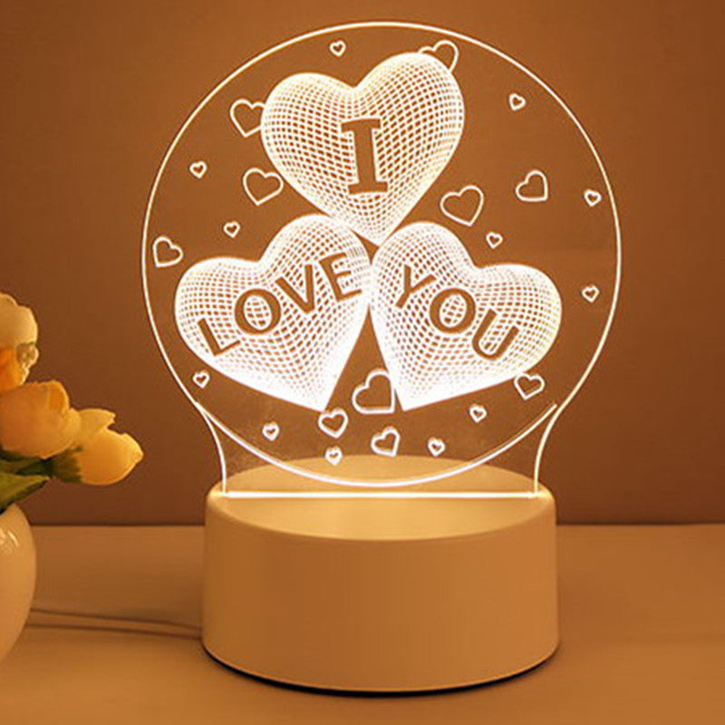 "3D Acrylic USB LED Night Light
Home Decor"