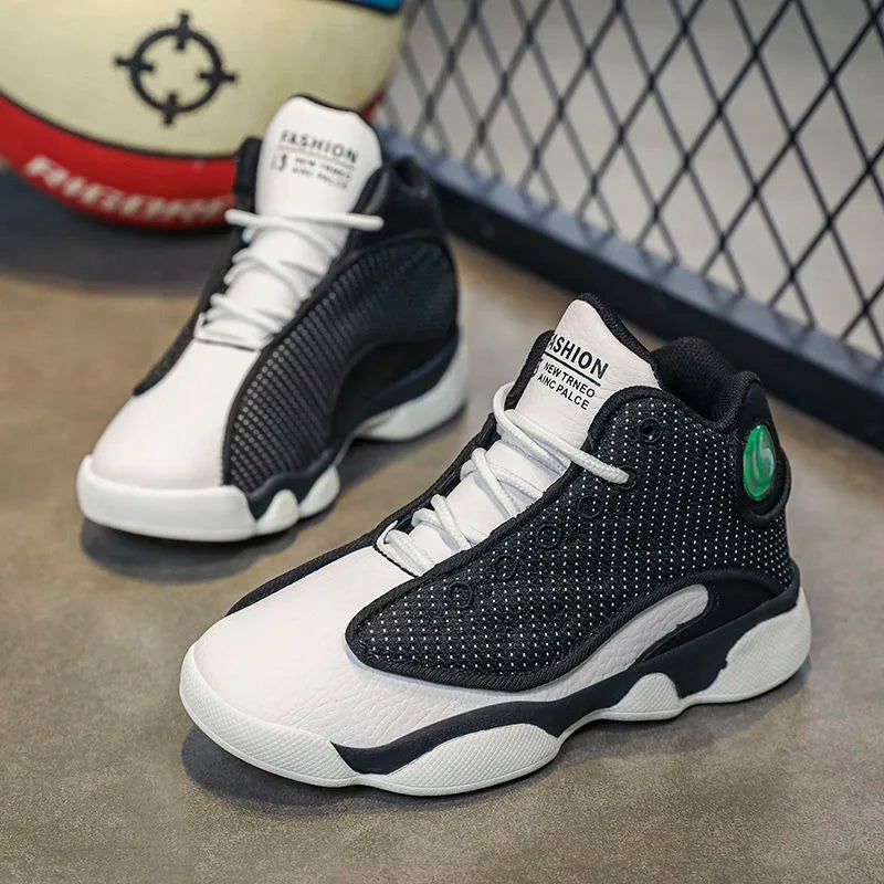 2024 New Sport Shoes Boy Wearable Basketball Training Shoe for Student Breathable Gym Shoes Kids Outdoor Sport Shoe Children